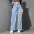 American Wide-leg Jeans for Women 2026 Spring New Style Washed Loose Slimming Straight-leg Floor-length Denim Trousers