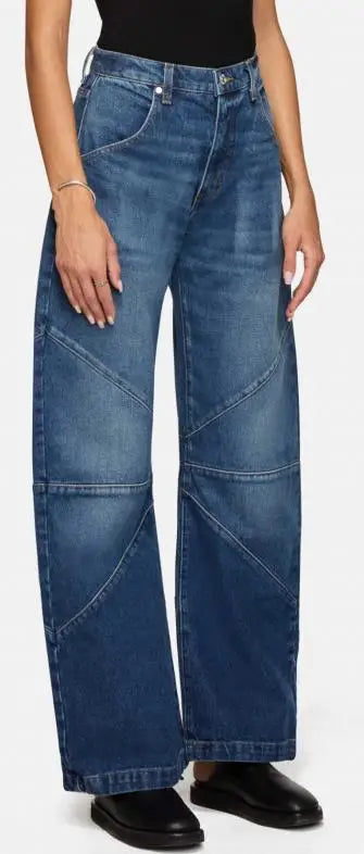 Autumn New Fashion Trend Street Style Women's Jeans Casual Solid Color Washed Distressed Straight-leg Floor-length Mopping Jeans