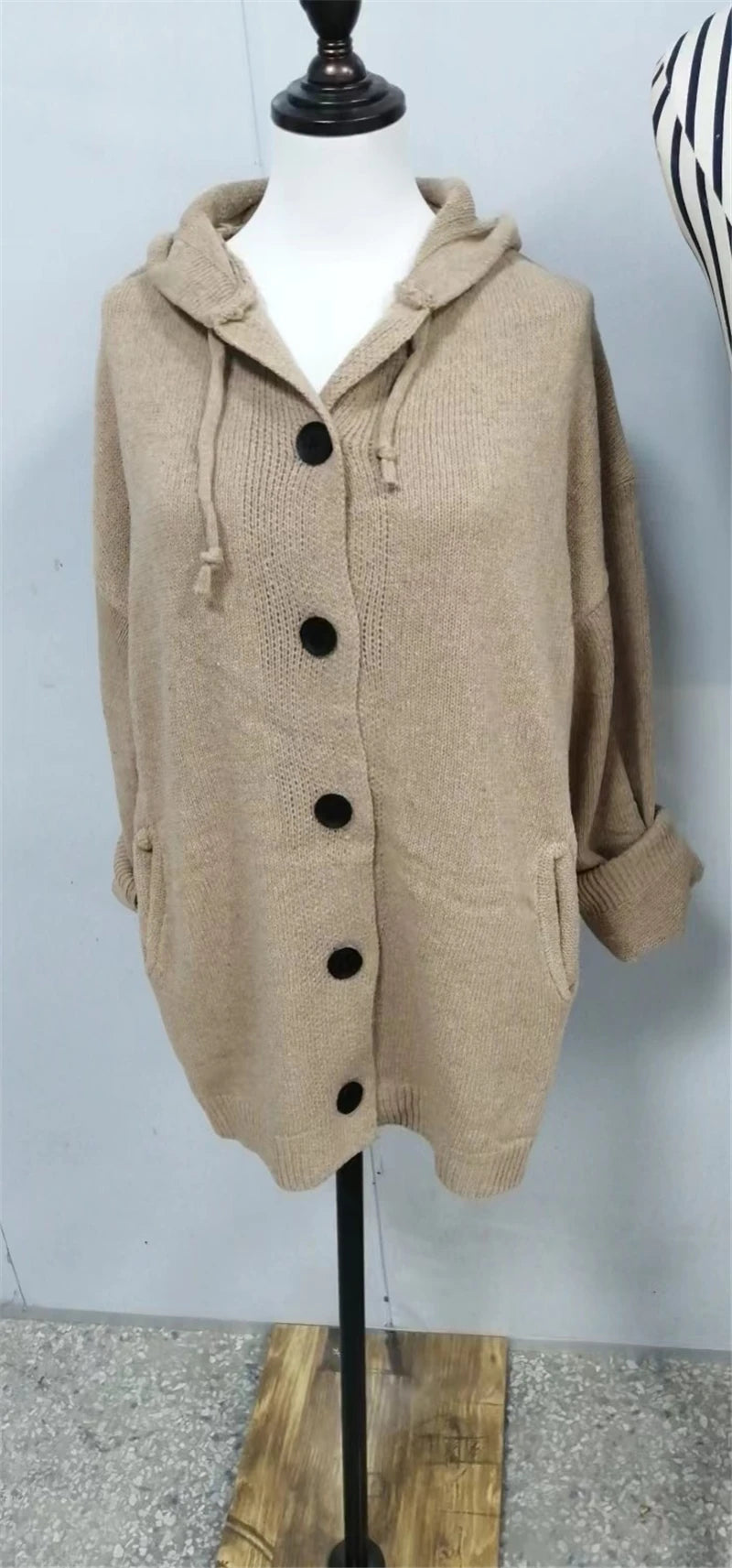 Fashion Warm Autumn Winter Sweater Long Sleeve Cardigans Vintage Knitted Sweaters for Women 2025 Mid Length Coat Streetwear