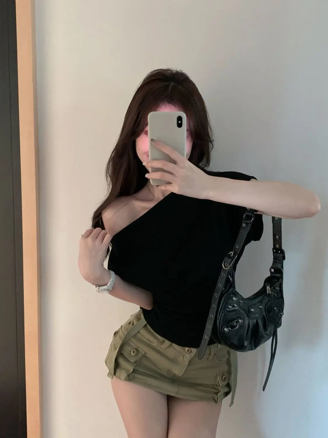 T-shirts Women Clothing Skew Collar Vintage Summer Aesthetic Sexy Off Shoulder Streetwear Elegant Minority Fashionable Pure 2023