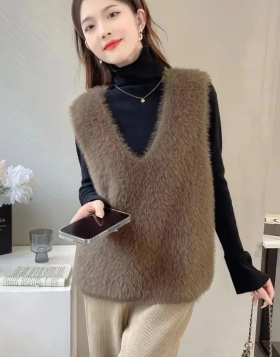 Cropped Lady Sweaters Warm Y2k Vintage Waistcoat Classic On Offer Tops 2025 Casual Smooth The Trip V-neck Knit Vests For Women
