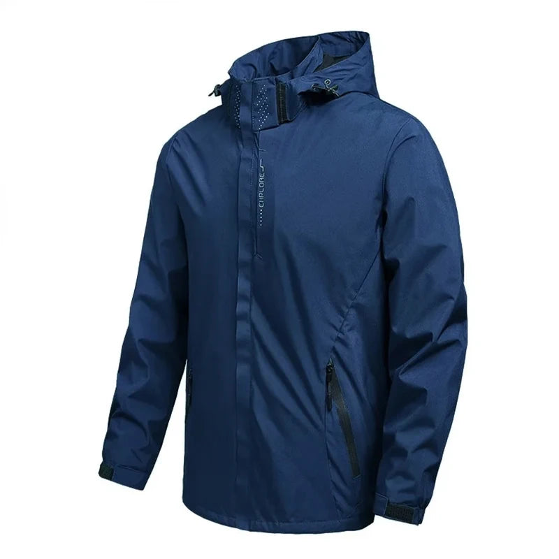Men's Outdoor Waterproof Raincoat Lightweight Cycling Coat with Hood Streetwear Hiking Windproof Jacket Climbing Outdoor Jackets