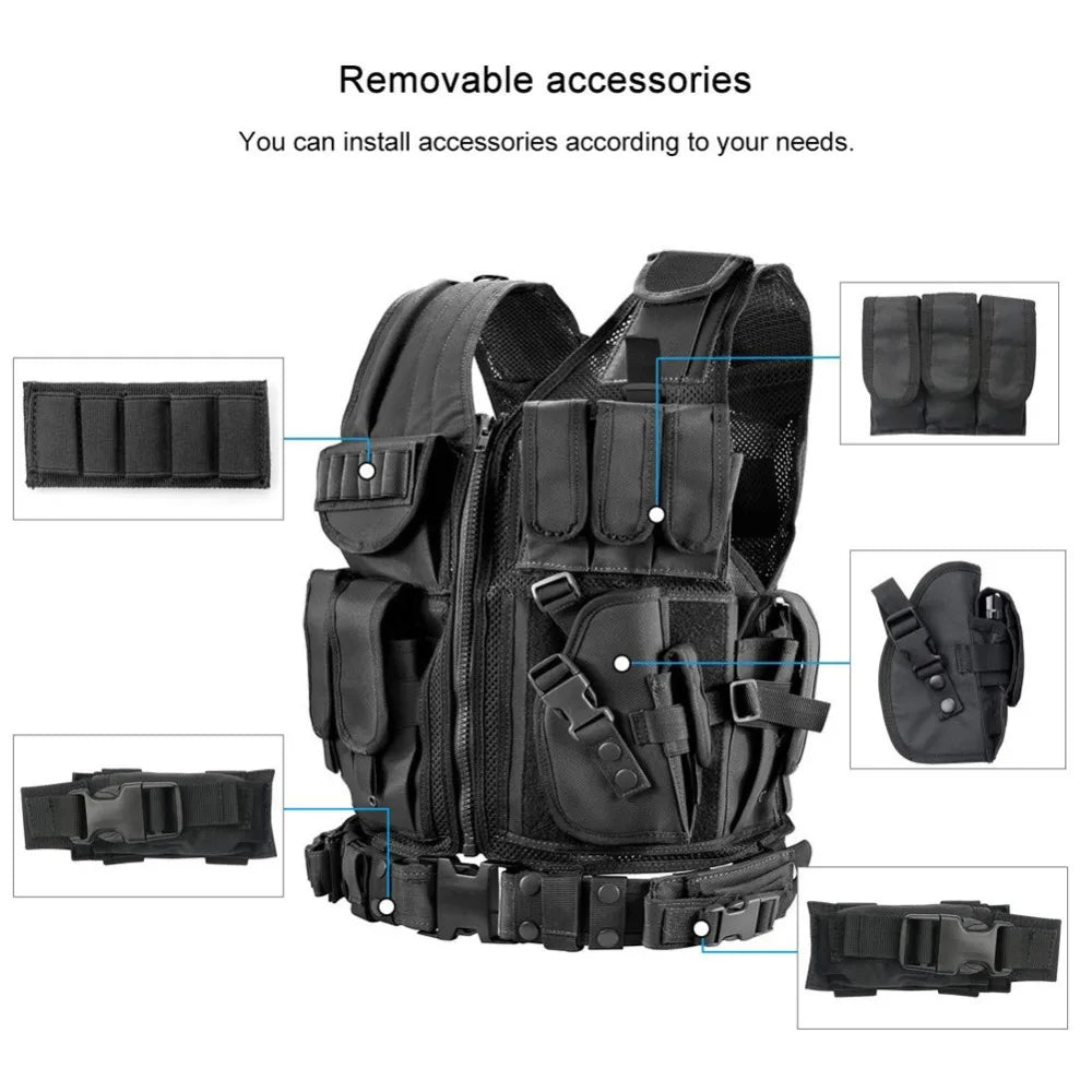 Hunting security clothing SWAT tactical vest SWAT jacket bra multi pocket CS hunting vest camping accessories