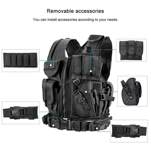 Hunting security clothing SWAT tactical vest SWAT jacket bra multi pocket CS hunting vest camping accessories