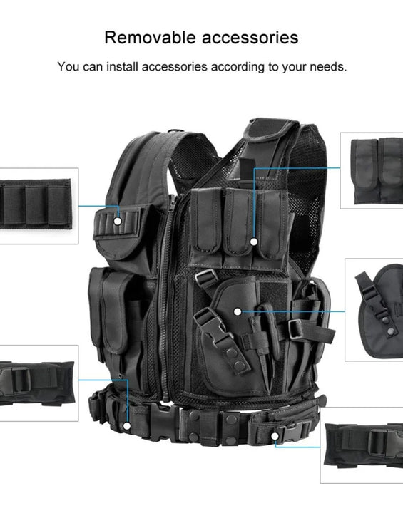 Hunting security clothing SWAT tactical vest SWAT jacket bra multi pocket CS hunting vest camping accessories
