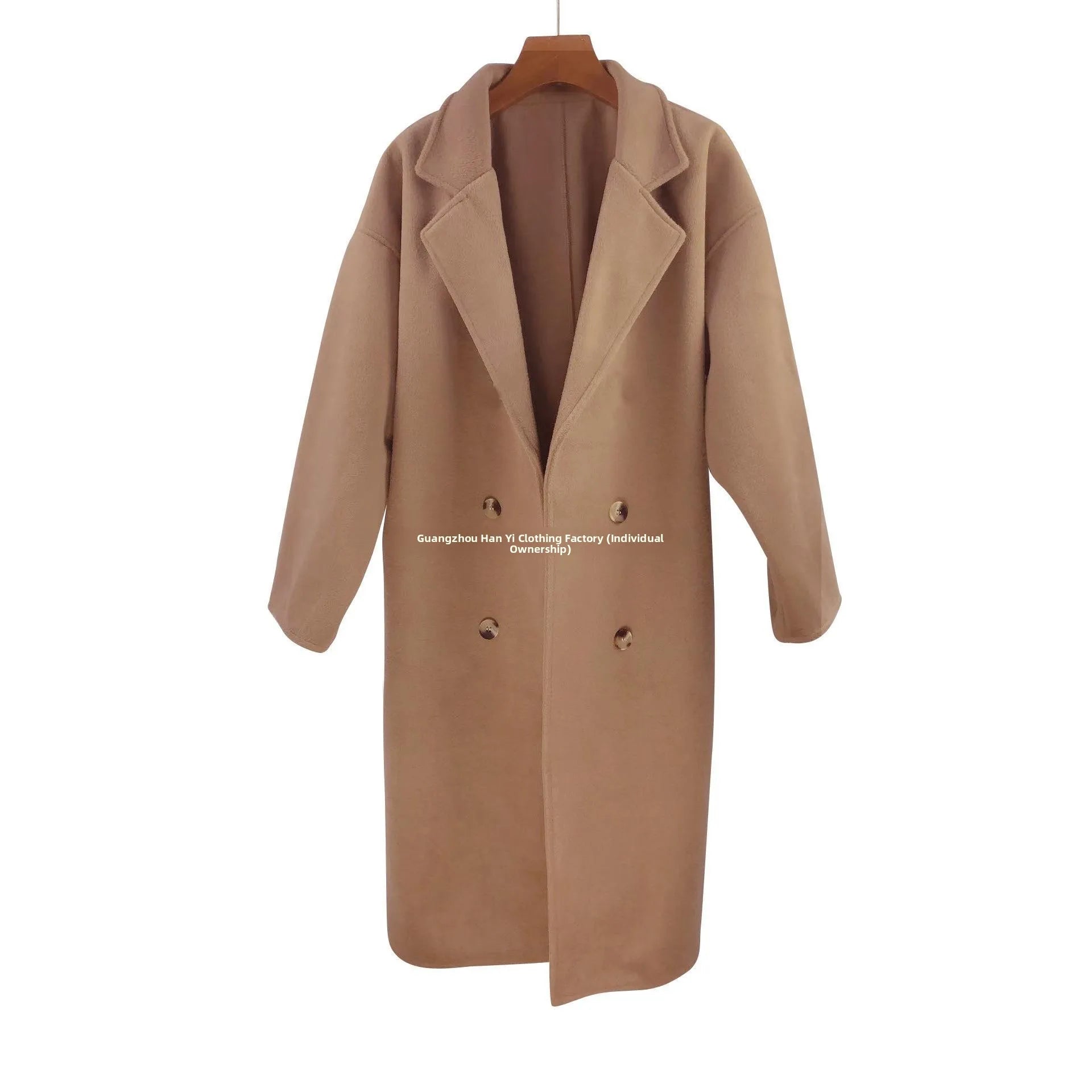 Women's Woolen Coat Hot Sale Of The Season Autumn Winter New Style Versatile Korean Style Medium Length Long Sleeve Elegant C...