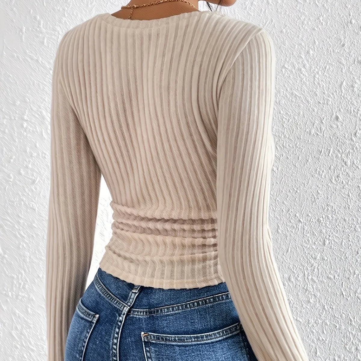 Knitted Top Women Pullover Knitting T Shirt V Neck Jumper Sweater Autumn Winter 2025 Casual Tops Basic Knitwear Office Lady
