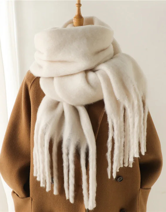 Women Winter Warm Luxury Imitation Cashmere Scarves Solid color Fashion Shawl Wrap Ladies Blanket Foulard Pashmina Bandana Scraf