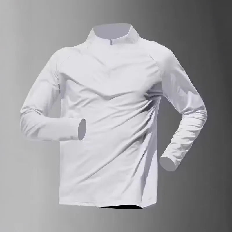 Sports Quick-drying Long-sleeved T-shirt Men's Sports Top Summer Training Sun Protection Outdoor Tees Fitness Clothes
