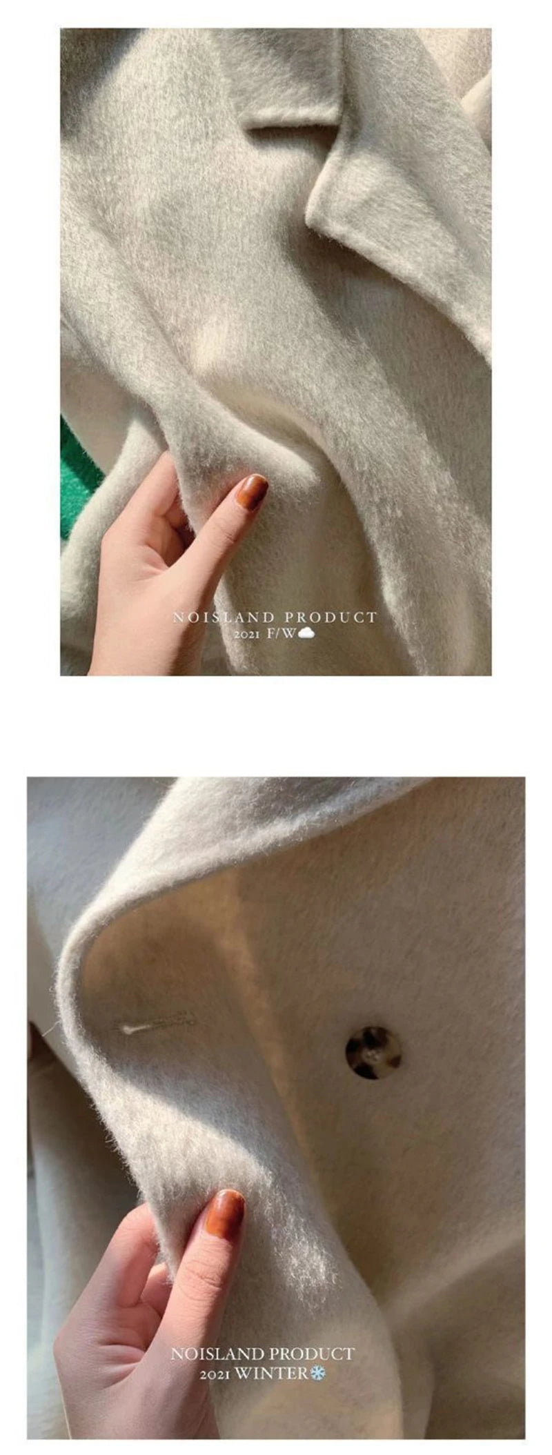 100% Wool Coat Lapel Overcoat Women Wool Blend Double Breasted Long Sleeve Shoulder Pad Coat 2024 Autumn Female Outwear