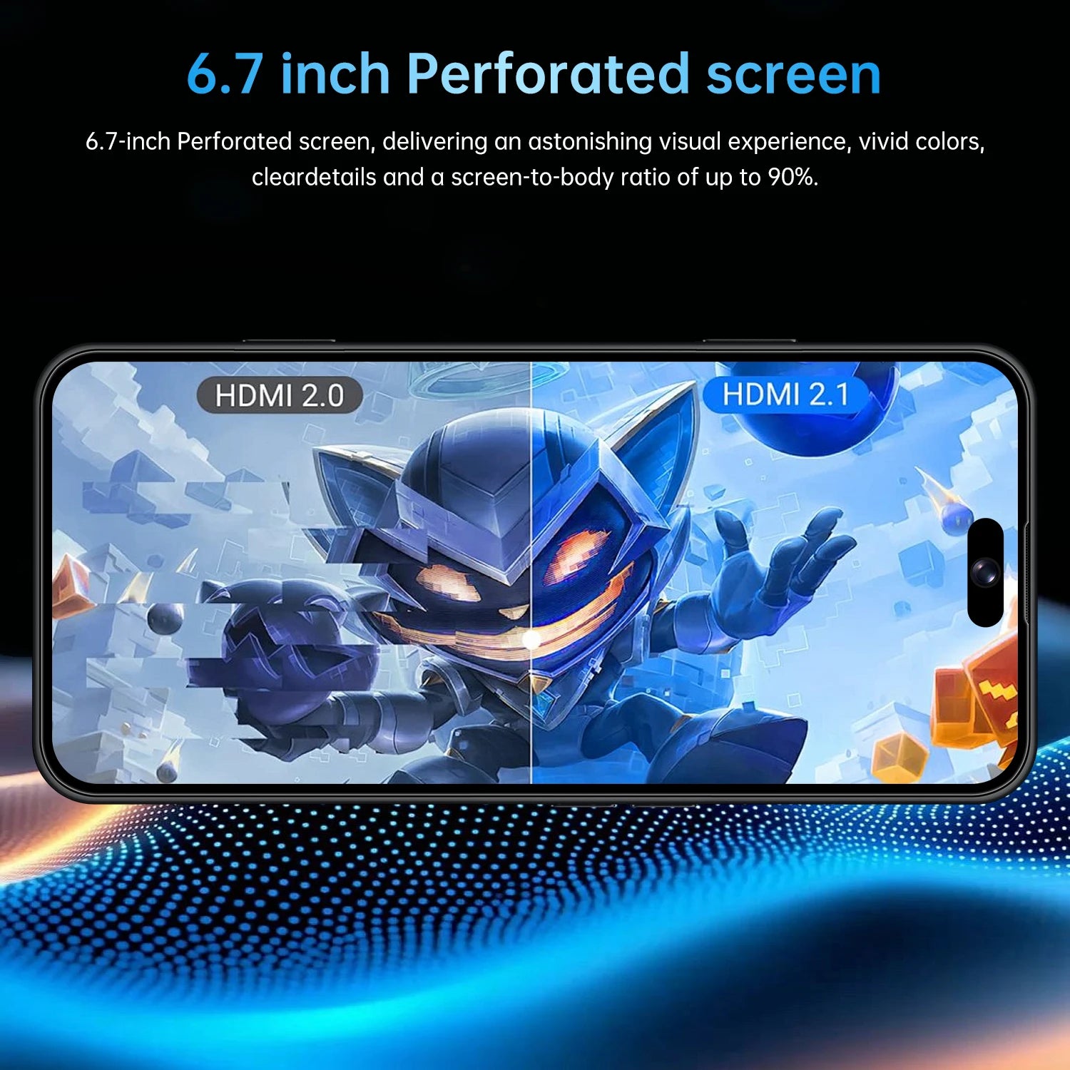 IVMI 17Pro Max Smartphones Android 10.0 Dual SIM 6.7"Display 3GB RAM 16GB ROM WIFI Bluetooth Play Store 4G Small Mobile Phone