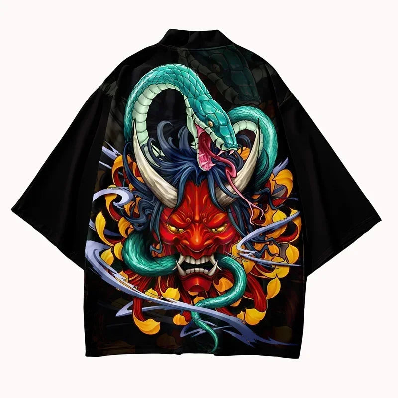 Japanese Traditional Samurai Kimono Summer Men &  Women Japan Harakuju Cardigan Yukata Fashion Unisex Anime Streetwear Haori