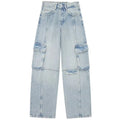 Spring Summer 2024 Women's Slimming Versatile Workwear Sle Mid-Waist Jeans Long Pants Classic Straight Leg Fit Casual Faion