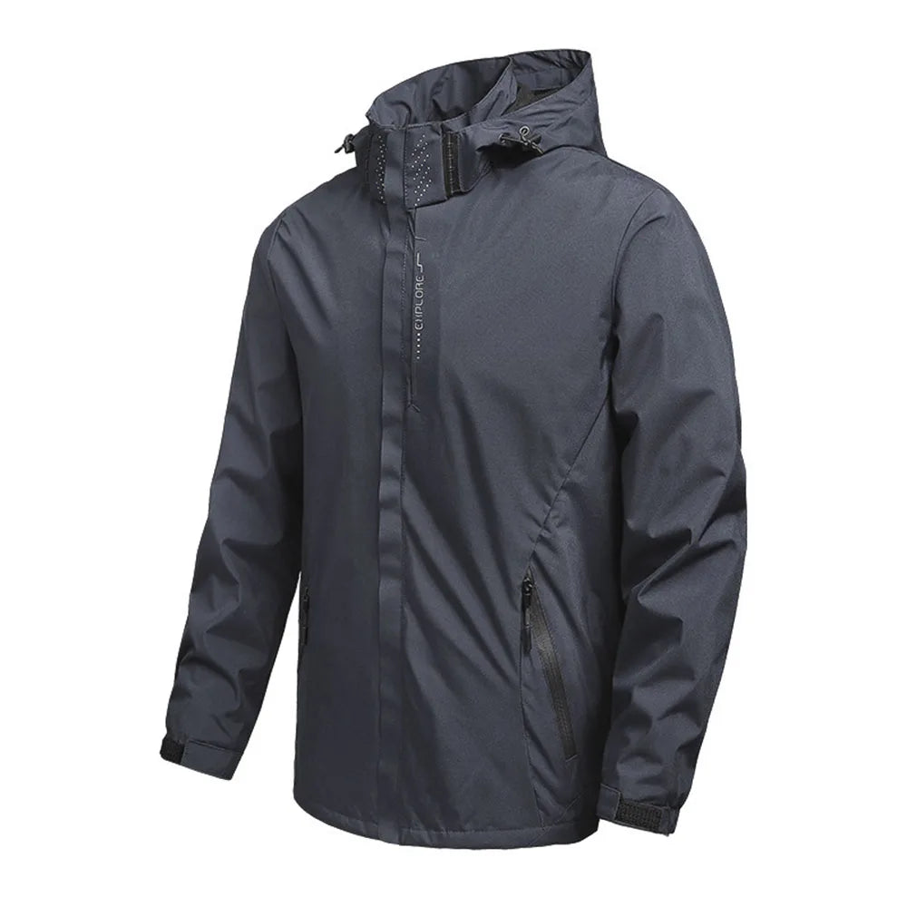 Men's Outdoor Waterproof Raincoat Lightweight Cycling Coat with Hood Streetwear Hiking Windproof Jacket Climbing Outdoor Jackets