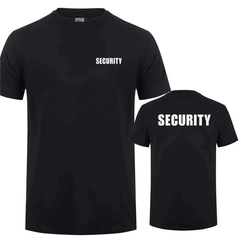 Security T Shirt Summer New Staff Event Male Works Clothing Cotton Casual Short Sleeve Men T Shirts Hip Hop Tees Tops OT-036