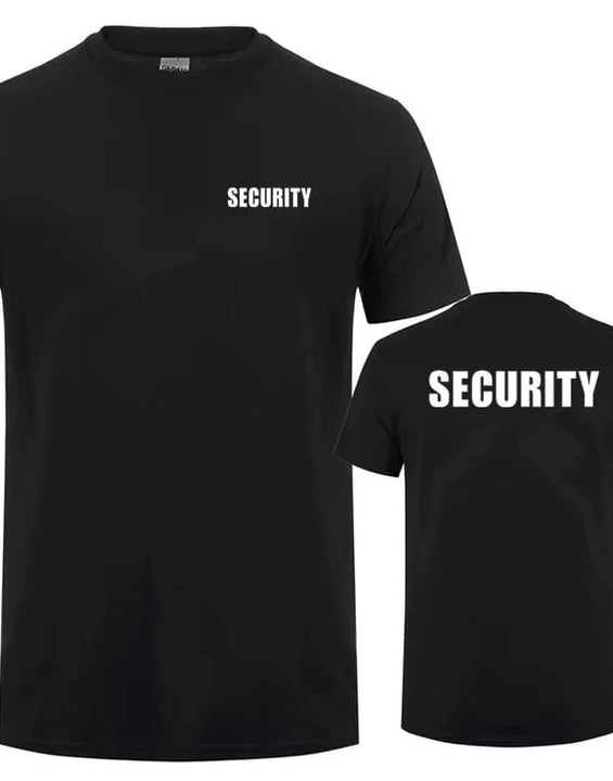 Security T Shirt Summer New Staff Event Male Works Clothing Cotton Casual Short Sleeve Men T Shirts Hip Hop Tees Tops OT-036