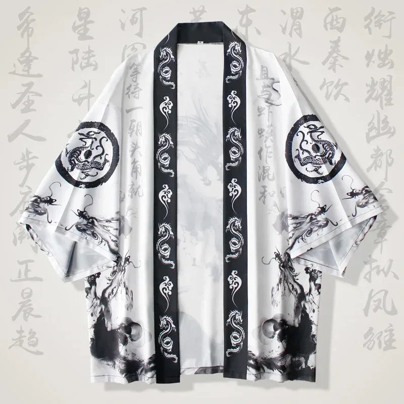 Japanese Traditional Samurai Kimono Summer Men &  Women Japan Harakuju Cardigan Yukata Fashion Unisex Anime Streetwear Haori