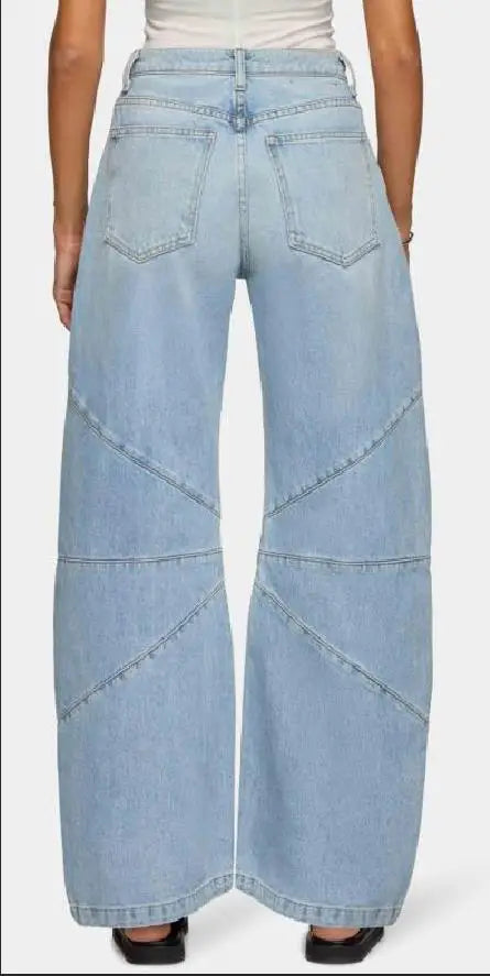 Autumn New Fashion Trend Street Style Women's Jeans Casual Solid Color Washed Distressed Straight-leg Floor-length Mopping Jeans