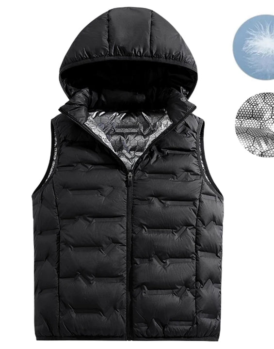 Men Winter New Hooded Down Vest Men Warm Windproof Ultralight Sleeveless Vest Detachable Hat Waterproof Vest Brand Waistcoat Man