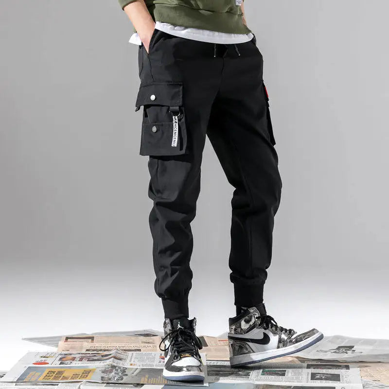 2024 New Fashionable Solid Color Pants, Multi Pocket Men's Work Pants, Loose Casual Outdoor Pants, Oversized Men's Work Pants