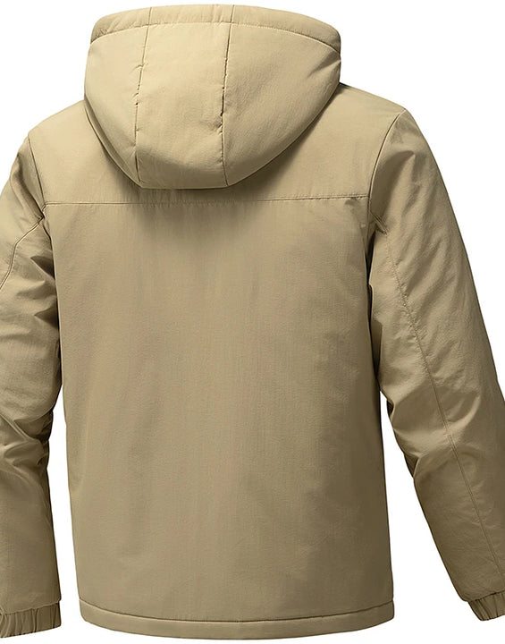 Winter Men Waterproof Windproof Outdoor Jackets Man Detachable Hat Casual Jacket Male Multi Pocket Work Jacket Windbreaker Parka
