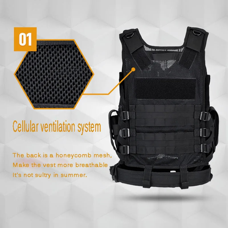 Hunting security clothing SWAT tactical vest SWAT jacket bra multi pocket CS hunting vest camping accessories