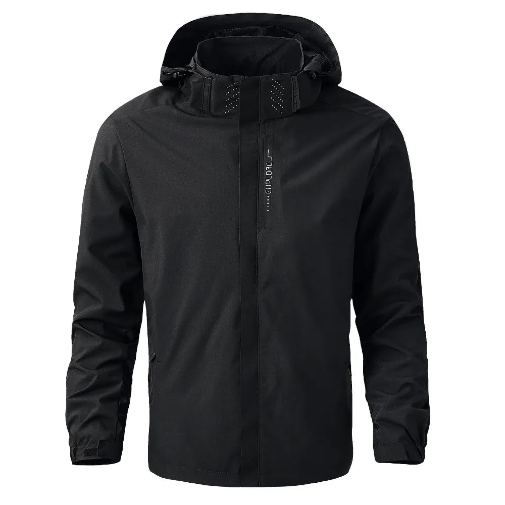 Men's Outdoor Waterproof Raincoat Lightweight Cycling Coat with Hood Streetwear Hiking Windproof Jacket Climbing Outdoor Jackets