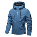 Waterproof Jacket Men Outdoor Softshell Zip Up Hooded Windbreaker Hiking Camping Coats Lightweight Spring Autumn