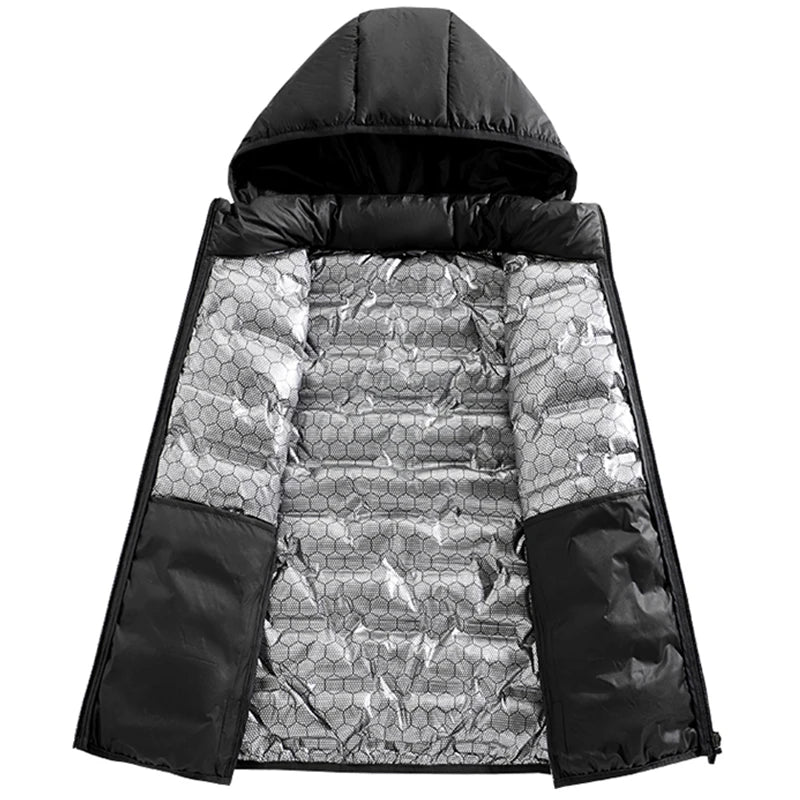 Men Winter New Hooded Down Vest Men Warm Windproof Ultralight Sleeveless Vest Detachable Hat Waterproof Vest Brand Waistcoat Man