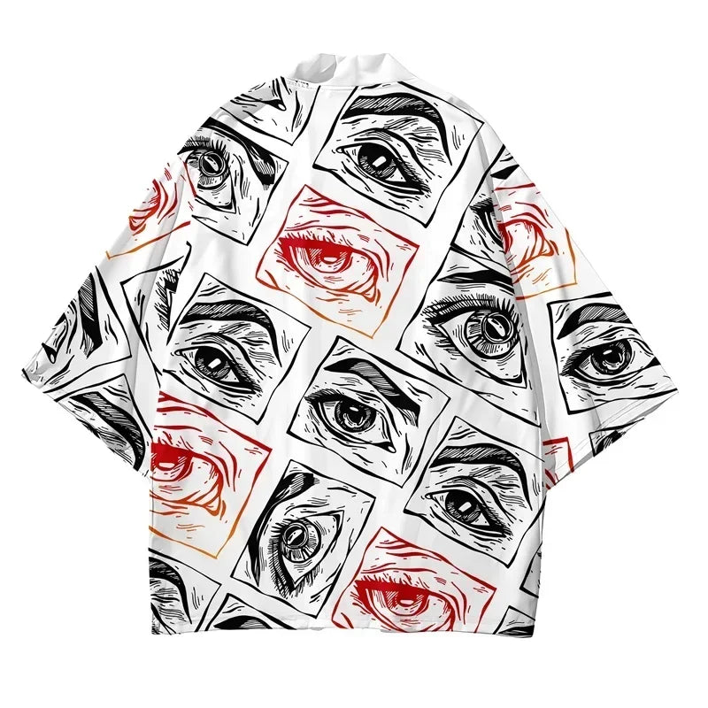 Japanese Traditional Samurai Kimono Summer Men &  Women Japan Harakuju Cardigan Yukata Fashion Unisex Anime Streetwear Haori