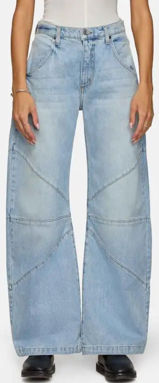 Autumn New Fashion Trend Street Style Women's Jeans Casual Solid Color Washed Distressed Straight-leg Floor-length Mopping Jeans