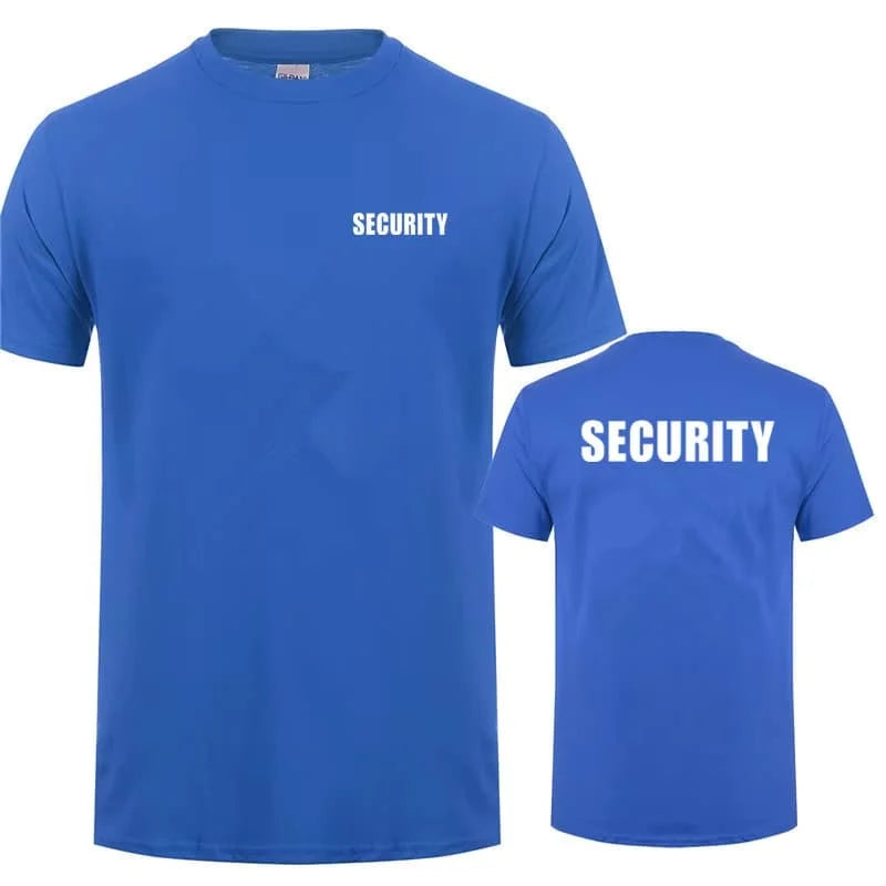 Security T Shirt Summer New Staff Event Male Works Clothing Cotton Casual Short Sleeve Men T Shirts Hip Hop Tees Tops OT-036