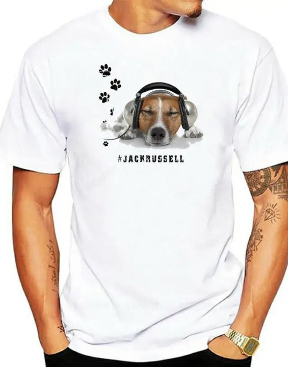 Women's Casual and Stylish T-shirt with Jack Russell Terrier Print.graphic T Shirts Aesthetic Clothes Summer Streetwear Y2K Top