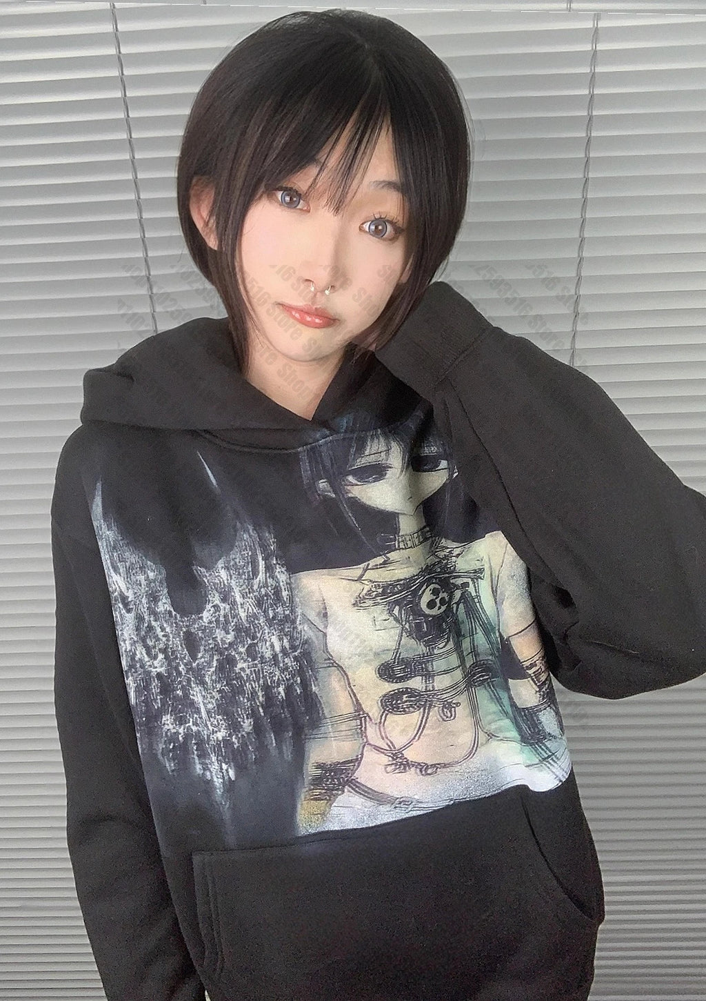 Womens Clothing Women's Sweatshirt Aesthetic Sweatshirts Y2k Clothes Grunge Hoody Anime Hoodie Graphic Kpop Top Vintage Y 2k Emo