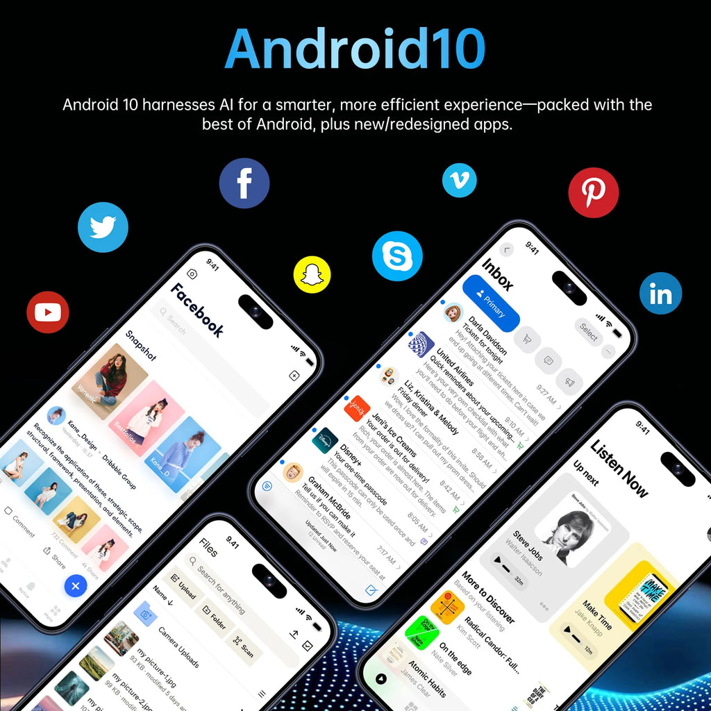 IVMI 17Pro Max Smartphones Android 10.0 Dual SIM 6.7"Display 3GB RAM 16GB ROM WIFI Bluetooth Play Store 4G Small Mobile Phone