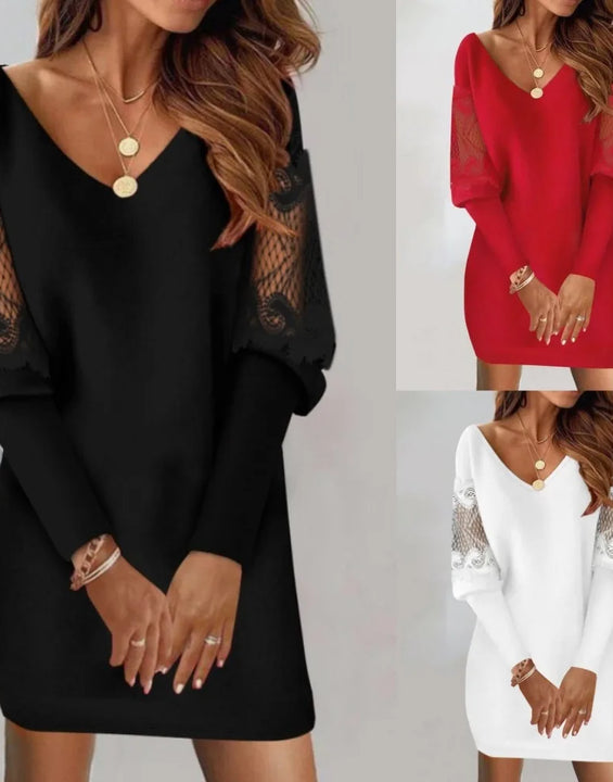 Wrap Buttocks Sheath Women Dresses Hollow Sexy Dress Solid O Neck High Waist Vestidos Long Sleeve Slight Strech Slim Autumn