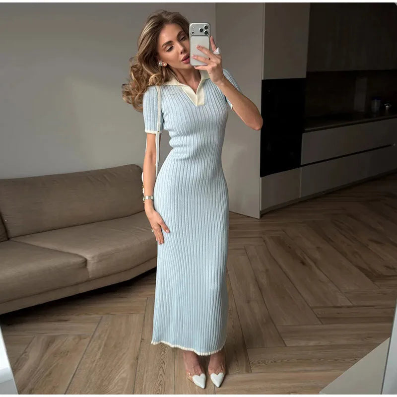 Women Elegant Maxi Dress Keyhole Neckline Braided Trim Sleeveless Backless High Slit Hem Solid Dresses 2026 Summer Fashion Gown