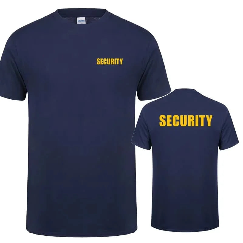 Security T Shirt Summer New Staff Event Male Works Clothing Cotton Casual Short Sleeve Men T Shirts Hip Hop Tees Tops OT-036