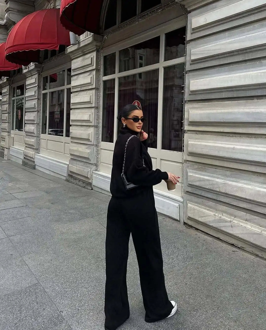 Fashion Autumn Winter Pants Sets Women Fashion Solid Color Pullover Sweatshirt Trousers Two Piece Set Female Casual Streetwear