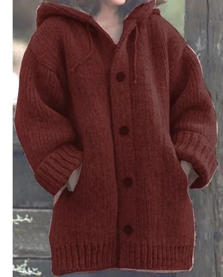 Fashion Warm Autumn Winter Sweater Long Sleeve Cardigans Vintage Knitted Sweaters for Women 2025 Mid Length Coat Streetwear