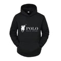 Polo Sport Classic Black Hoodie Men's Casual Sports Pure Cotton Hoodie Fashion Horse Logo Printed Hoodie