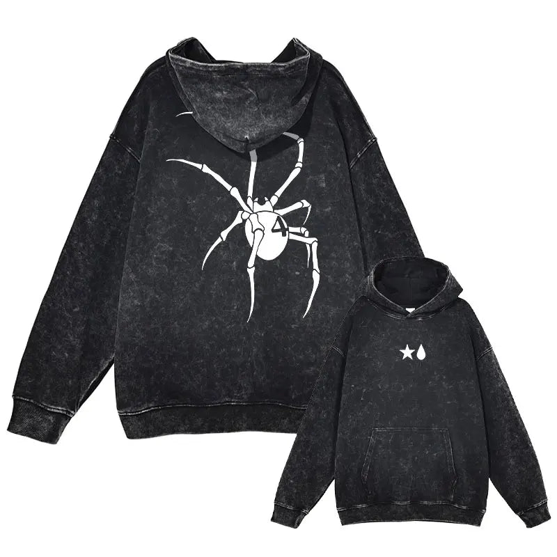 Killua Zoldyck Hoodies Vintage Washed Anime Hunter Hooded Sweatshirts Oversized Streetwear Manga Gon Kurapika Hoodie