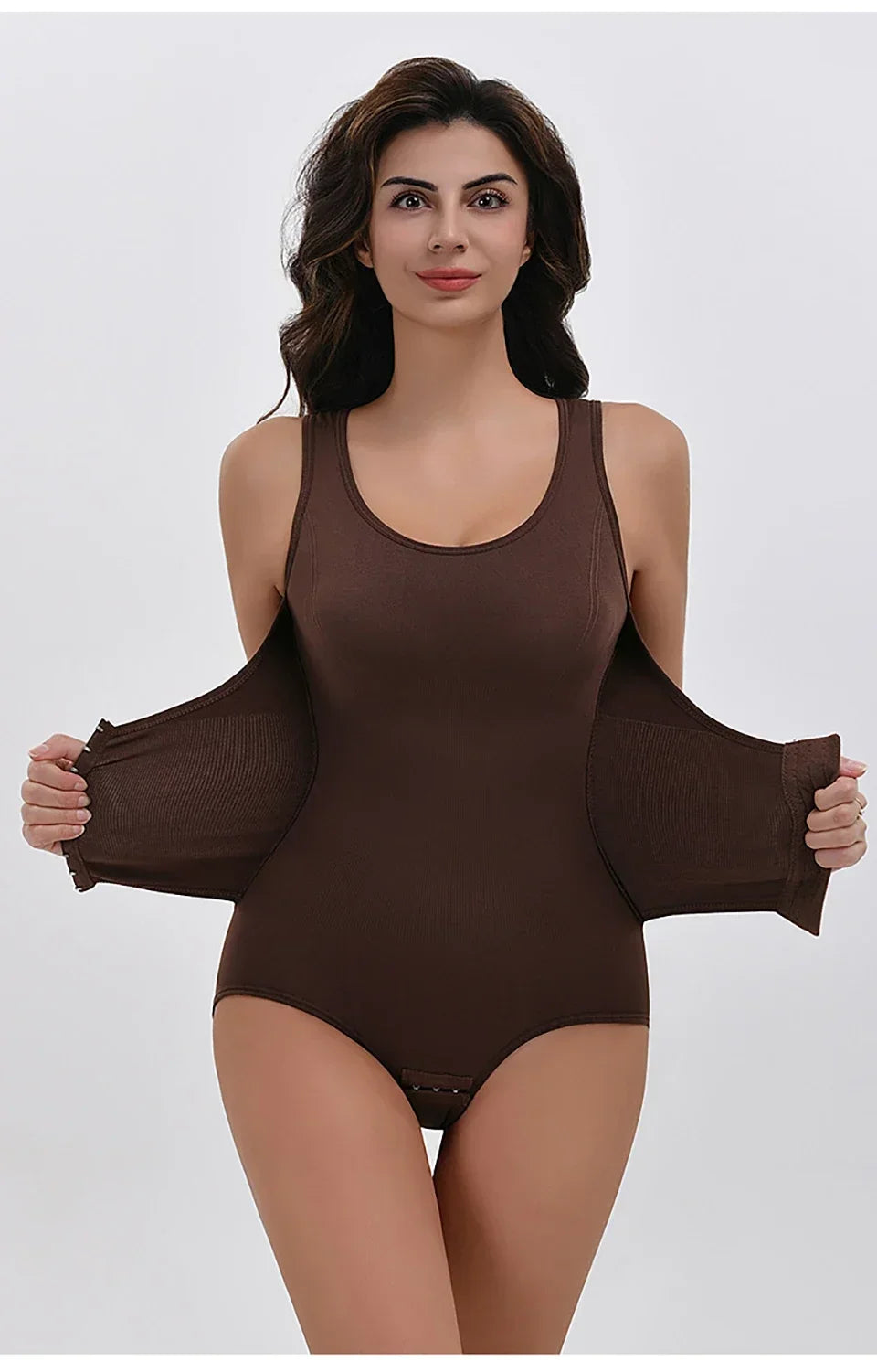 New Bodysuit Shapewear with Zipper Belt Women Tummy Control Fajas Body Shaper Waist Trainer Slimming Cincher Corset Tops