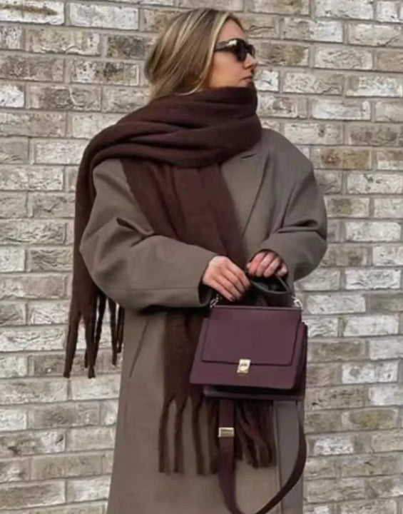 Winter Scarf for Women Cashmere Warm Solid Pashmina Blanket Wraps Female Thick Soft Bufanda Big Tassel Shawl Long Poncho Echarpe