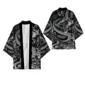 Oversize 3XL 4XL 5XL Japanese Kimono Cardigan Traditional Men's Samurai Cosplay Costume Chinese Style Print Dragon Yukata Haori
