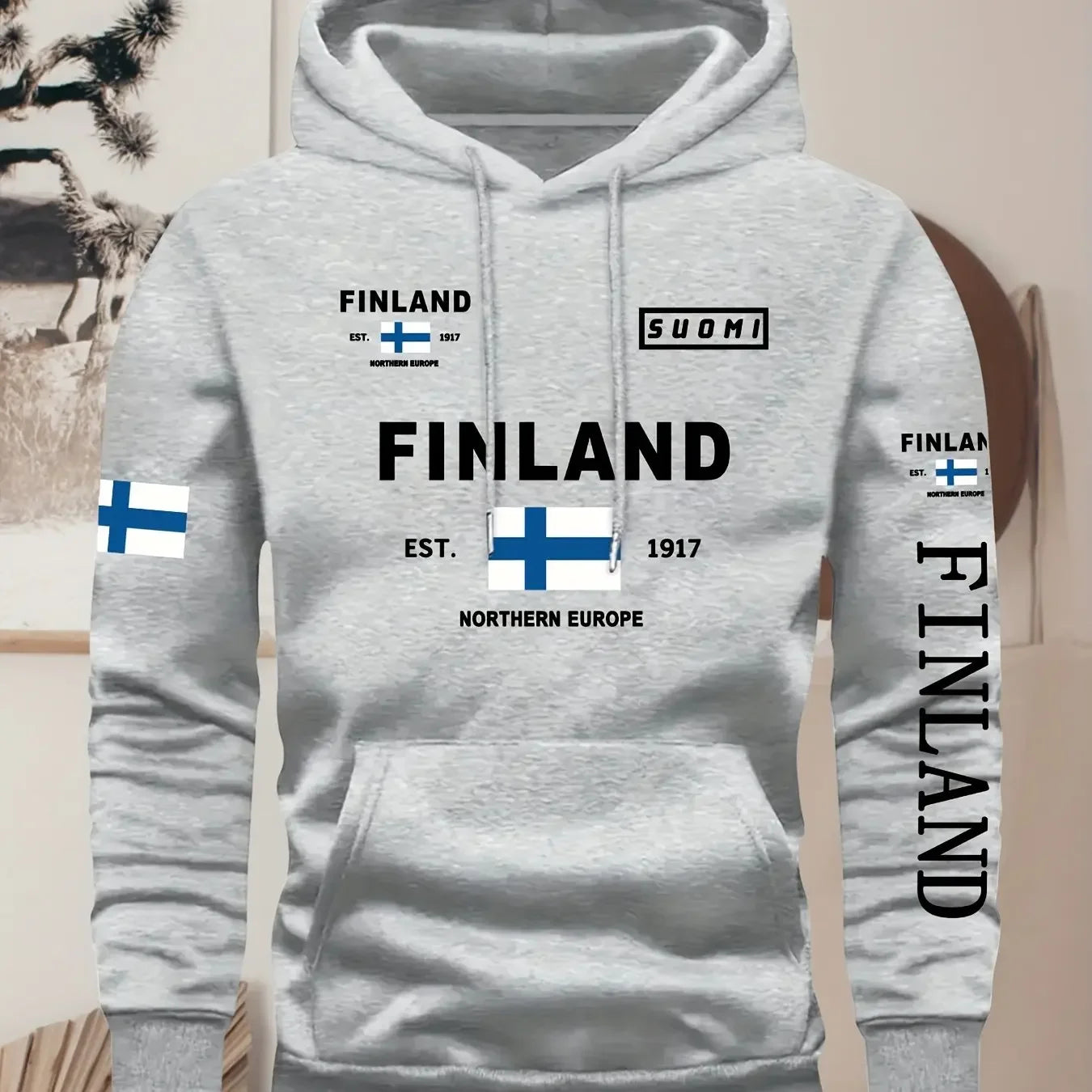 These stylish hoodies for men and women feature elements of Finnish cities and various patterns perfect for casual wear