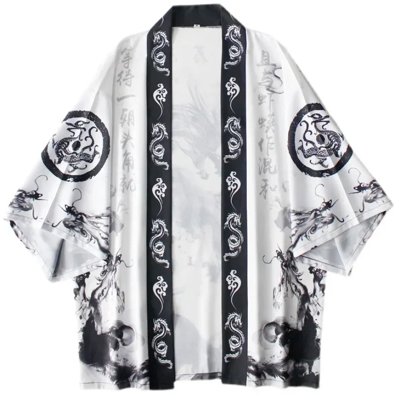 Japanese Traditional Samurai Kimono Summer Men &  Women Japan Harakuju Cardigan Yukata Fashion Unisex Anime Streetwear Haori