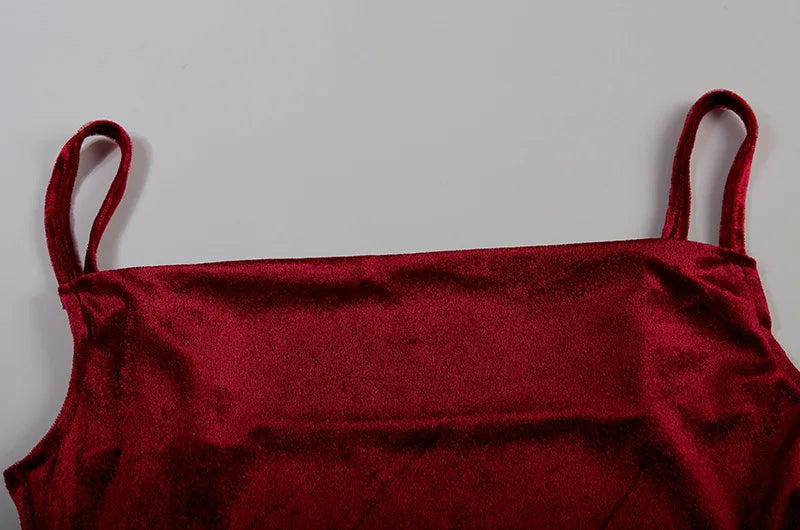 Velvet Bodycon Midi Dress