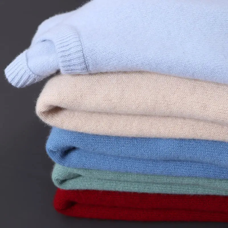 Hot Sale Cashmere Men's Sweater O-Neck Knitted Jumpers Long Sleeve Male Pullover Soft Warm Woolen Clothing habit homme
