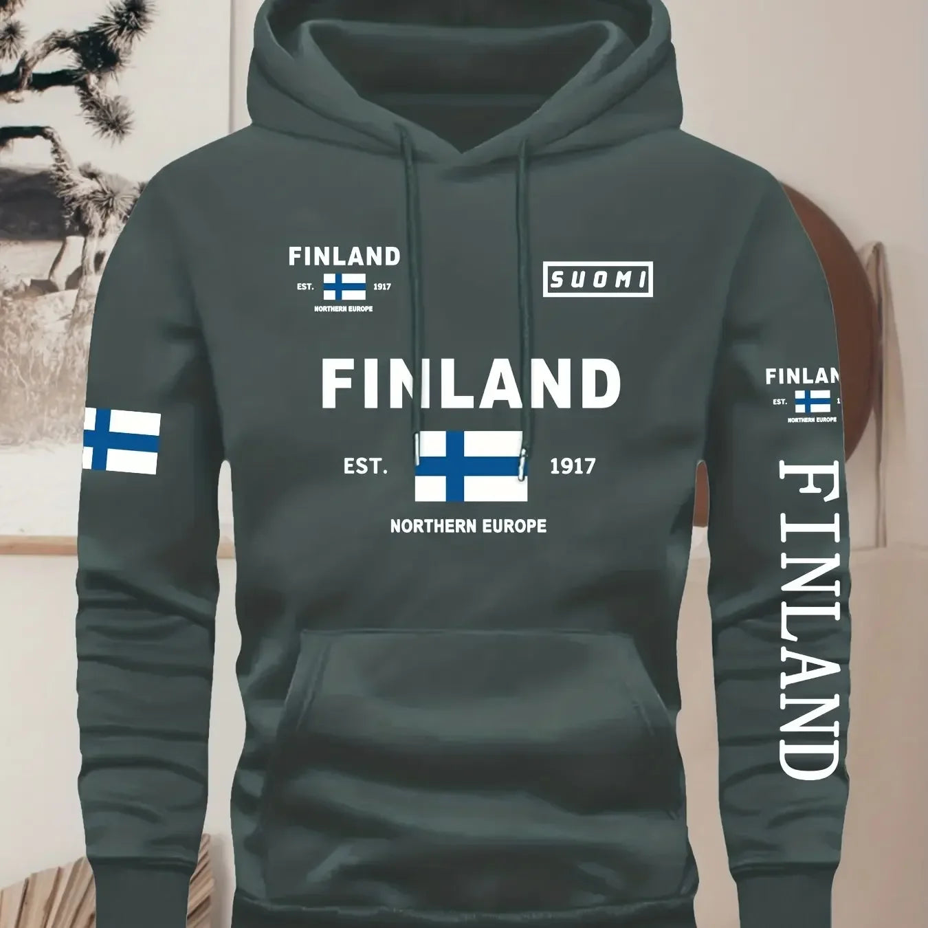 These stylish hoodies for men and women feature elements of Finnish cities and various patterns perfect for casual wear